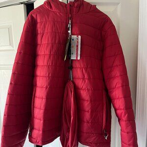 NWT | Women's Red Packable Coat |  XL